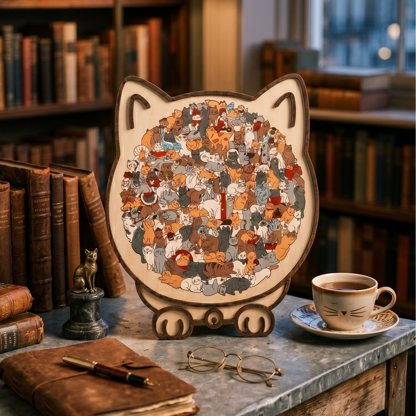 PuzzPati® Ahşap Kedi Puzzle