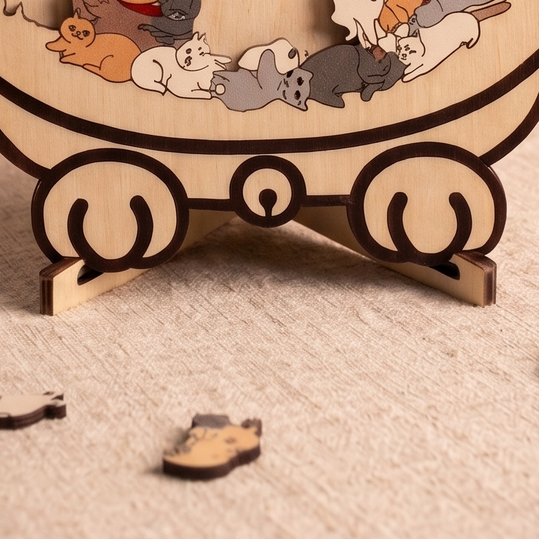 Ahşap Puzzle Standı