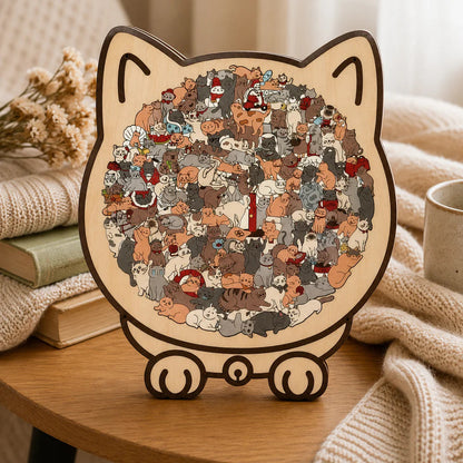 PuzzPati® Ahşap Kedi Puzzle