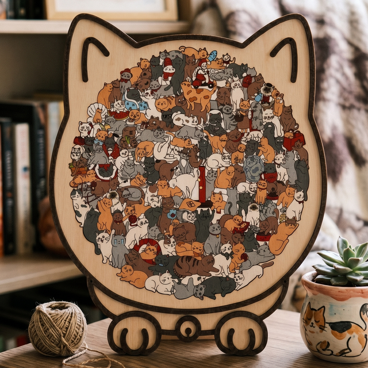 PuzzPati® Ahşap Kedi Puzzle