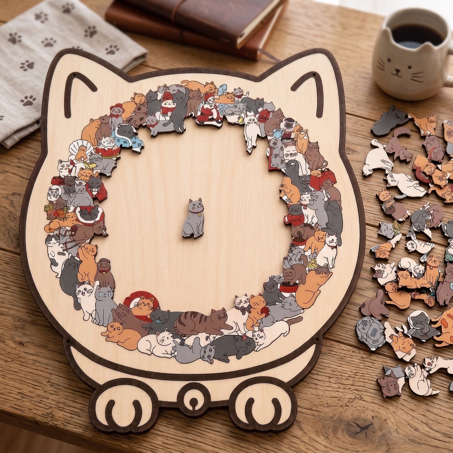 PuzzPati® Ahşap Kedi Puzzle