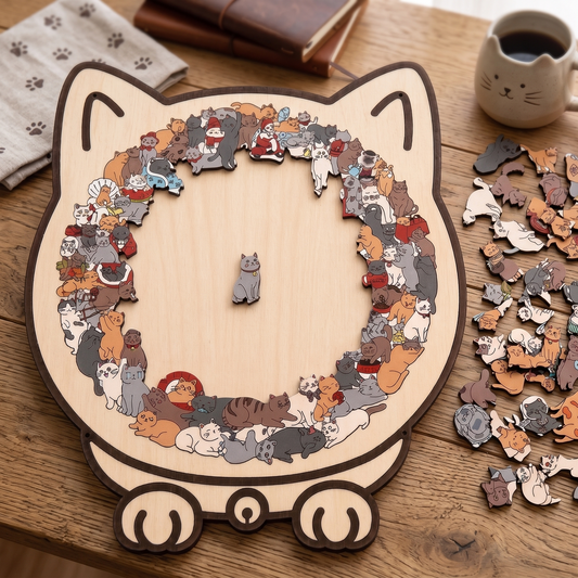 PuzzPati® Ahşap Kedi Puzzle