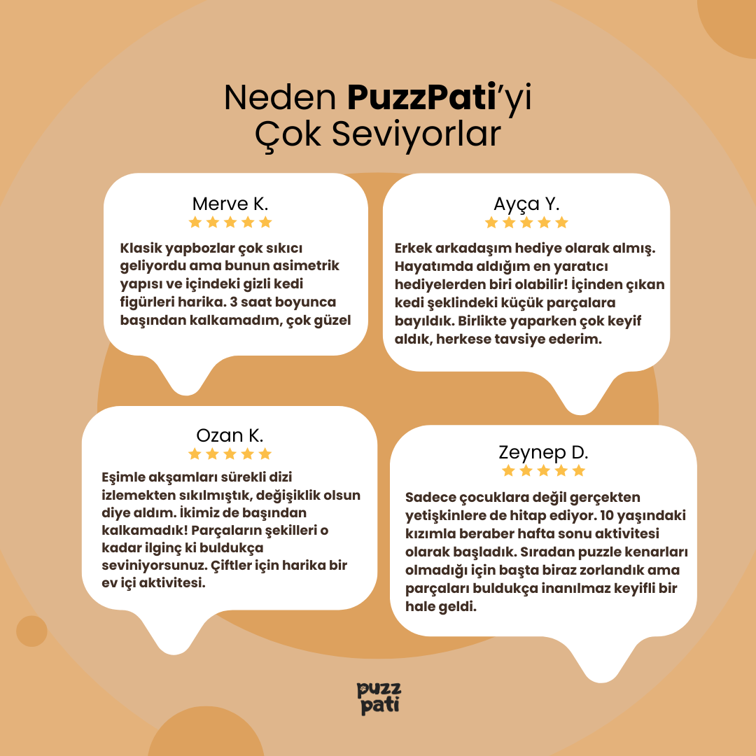 PuzzPati® Ahşap Kedi Puzzle